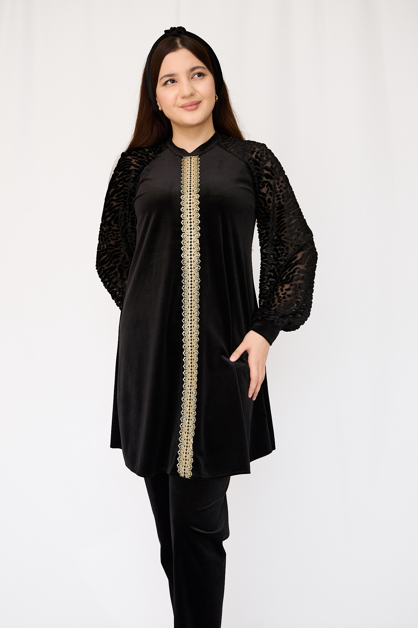 Gulbadan — qora (qora naqshli yeng) 2